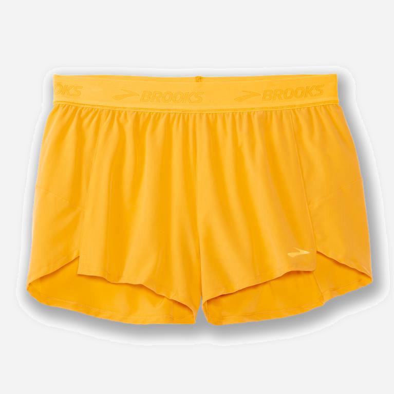 Brooks Women's Chaser 3 Running Shorts Singapore - Saffron/Orange (40123-FKOV)